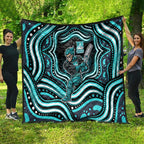 Brisbane Heat Cricket Quilt Australian Cricket Mascot - Modern Indigenous Style