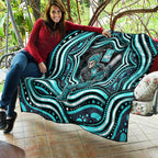 Brisbane Heat Cricket Quilt Australian Cricket Mascot - Modern Indigenous Style