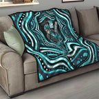 Brisbane Heat Cricket Quilt Australian Cricket Mascot - Modern Indigenous Style