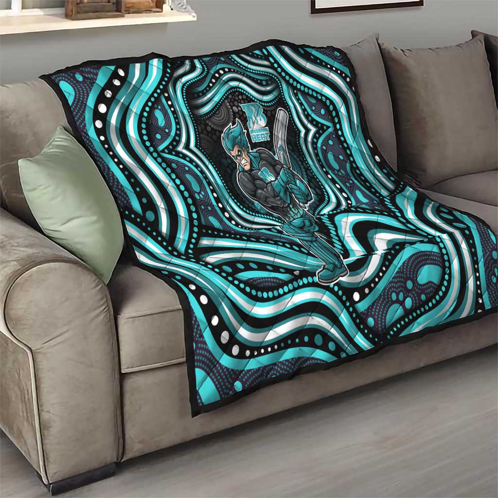 Brisbane Heat Cricket Quilt Australian Cricket Mascot - Modern Indigenous Style