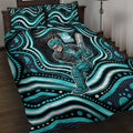 Brisbane Heat Cricket Quilt Bed Set Australian Cricket Mascot - Modern Indigenous Style