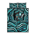 Brisbane Heat Cricket Quilt Bed Set Australian Cricket Mascot - Modern Indigenous Style