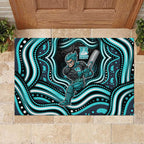 Brisbane Heat Cricket Rubber Doormat Australian Cricket Mascot - Modern Indigenous Style