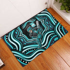 Brisbane Heat Cricket Rubber Doormat Australian Cricket Mascot - Modern Indigenous Style