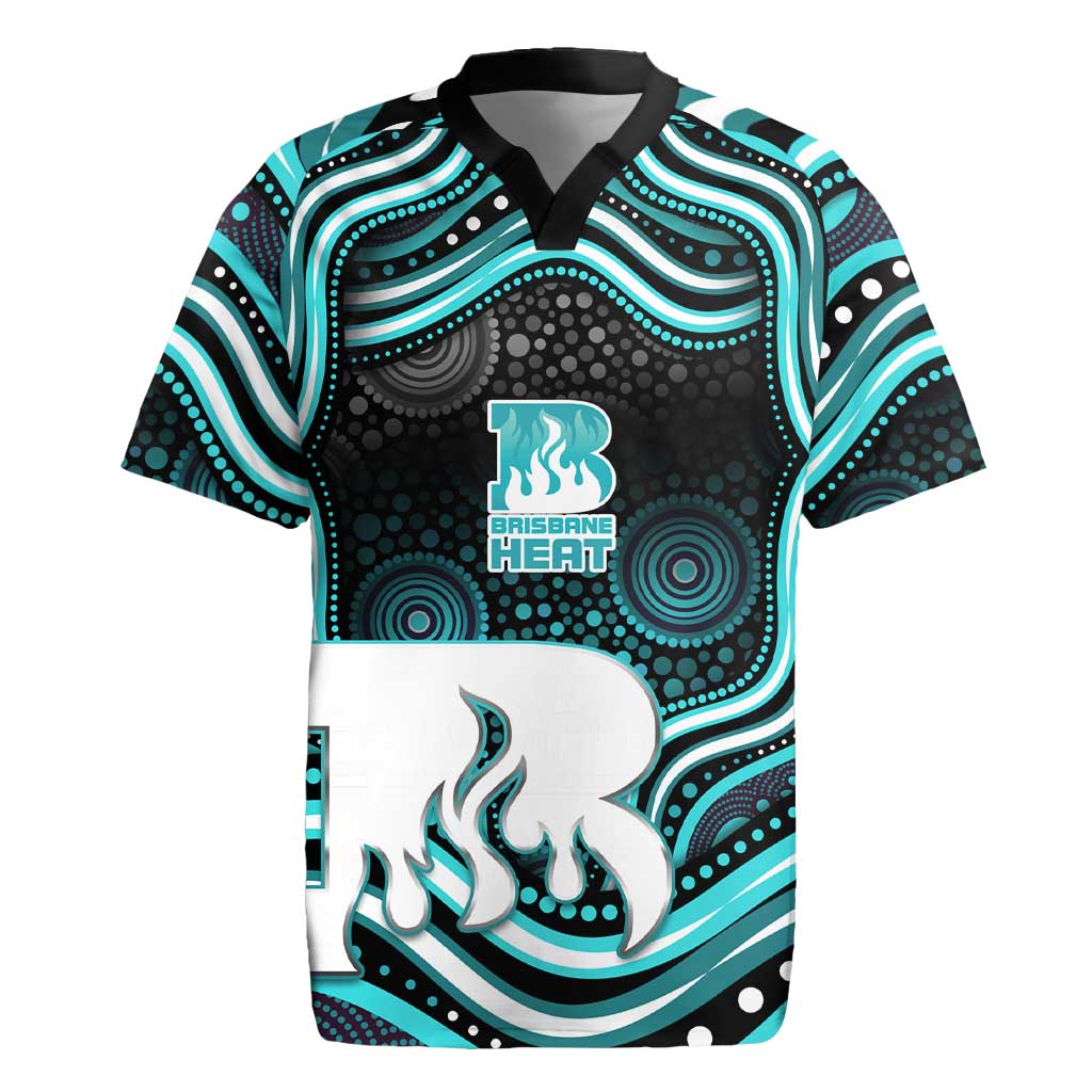 Brisbane Heat Cricket Rugby Jersey Australian Cricket Mascot - Modern Indigenous Style
