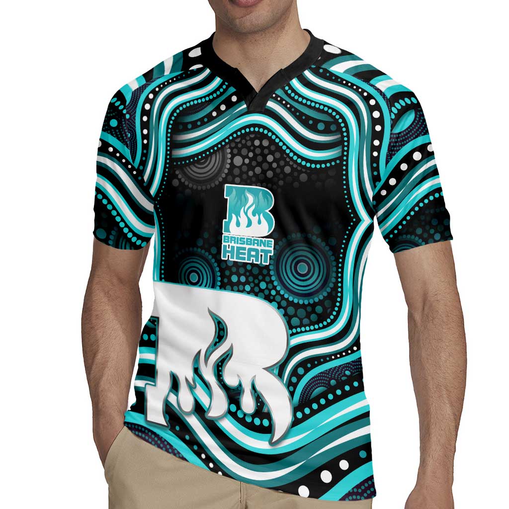 Brisbane Heat Cricket Rugby Jersey Australian Cricket Mascot - Modern Indigenous Style