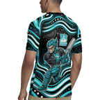 Brisbane Heat Cricket Rugby Jersey Australian Cricket Mascot - Modern Indigenous Style