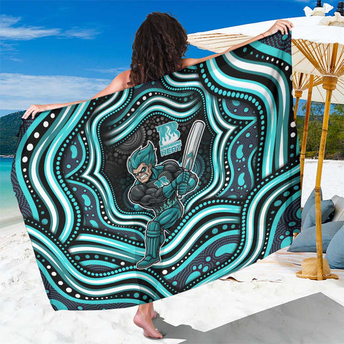 Brisbane Heat Cricket Sarong Australian Cricket Mascot - Modern Indigenous Style
