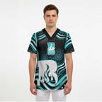 Brisbane Heat Cricket Scrub Top Australian Cricket Mascot - Modern Indigenous Style