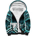 Brisbane Heat Cricket Sherpa Hoodie Australian Cricket Mascot - Modern Indigenous Style