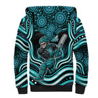 Brisbane Heat Cricket Sherpa Hoodie Australian Cricket Mascot - Modern Indigenous Style