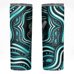 Brisbane Heat Cricket Skinny Tumbler Australian Cricket Mascot - Modern Indigenous Style