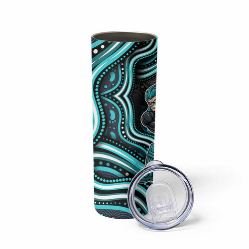 Brisbane Heat Cricket Skinny Tumbler Australian Cricket Mascot - Modern Indigenous Style