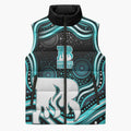Brisbane Heat Cricket Sleeveless Puffer Jacket Australian Cricket Mascot - Modern Indigenous Style