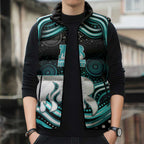 Brisbane Heat Cricket Sleeveless Puffer Jacket Australian Cricket Mascot - Modern Indigenous Style