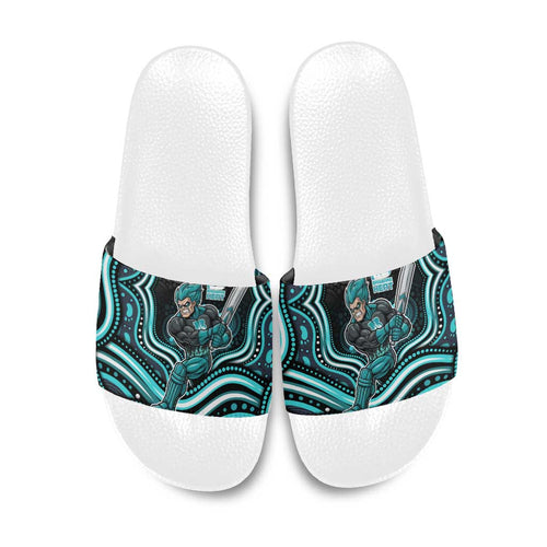 Brisbane Heat Cricket Slide Sandals Australian Cricket Mascot - Modern Indigenous Style