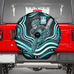 Brisbane Heat Cricket Spare Tire Cover Australian Cricket Mascot - Modern Indigenous Style