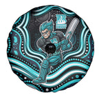 Brisbane Heat Cricket Spare Tire Cover Australian Cricket Mascot - Modern Indigenous Style
