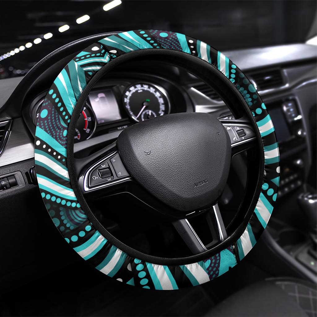 Brisbane Heat Cricket Steering Wheel Cover Australian Cricket Mascot - Modern Indigenous Style