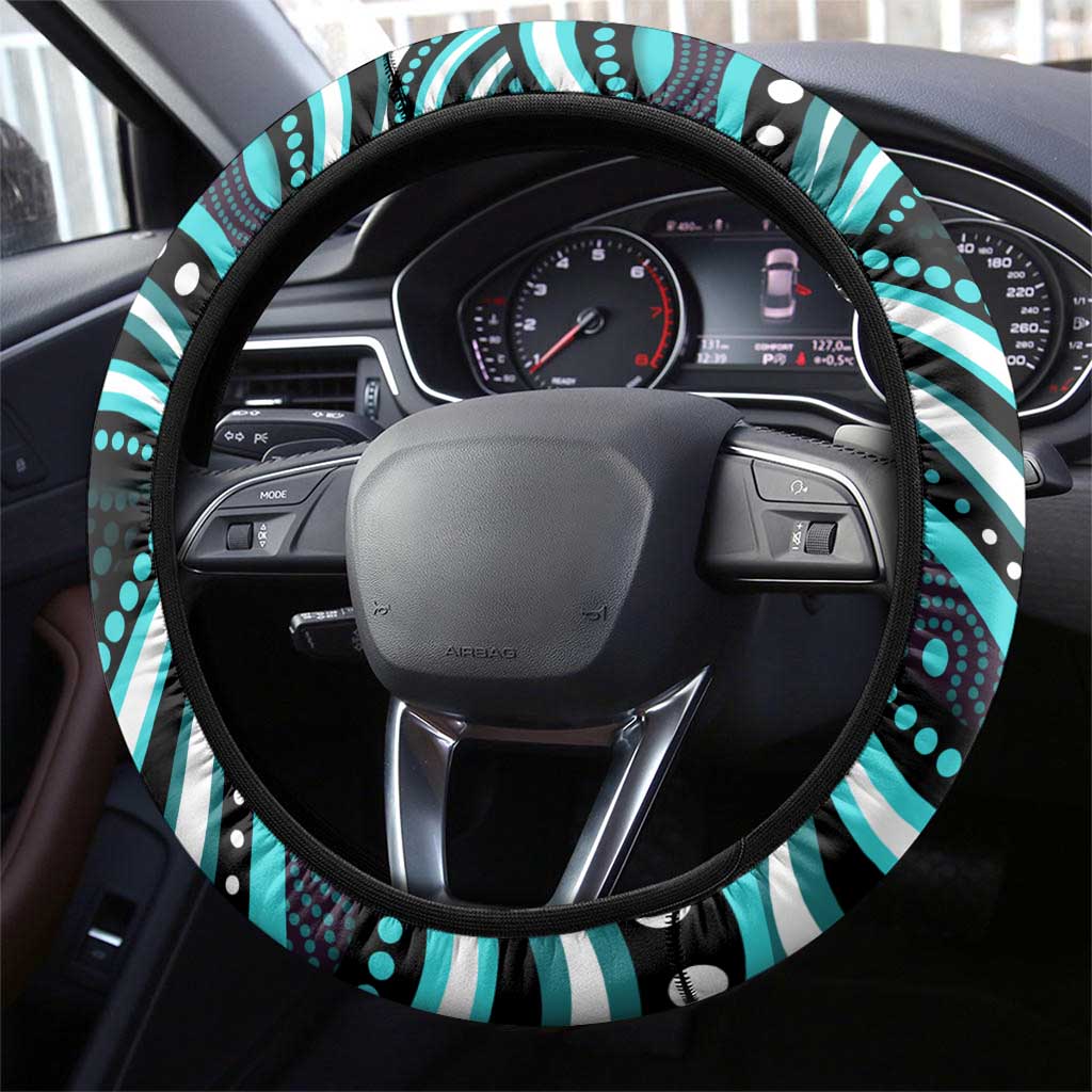 Brisbane Heat Cricket Steering Wheel Cover Australian Cricket Mascot - Modern Indigenous Style