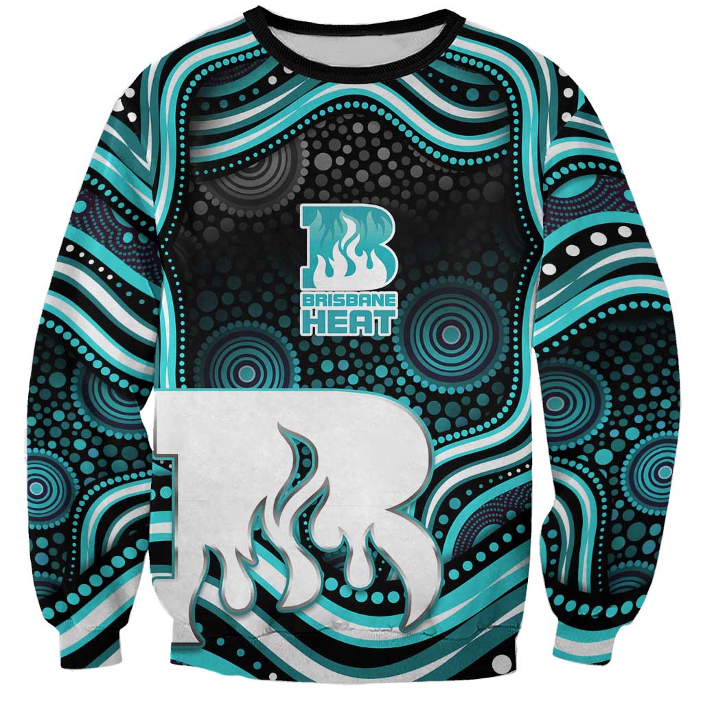 Brisbane Heat Cricket Sweatshirt Australian Cricket Mascot - Modern Indigenous Style