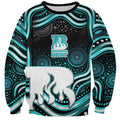 Brisbane Heat Cricket Sweatshirt Australian Cricket Mascot - Modern Indigenous Style