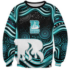Brisbane Heat Cricket Sweatshirt Australian Cricket Mascot - Modern Indigenous Style