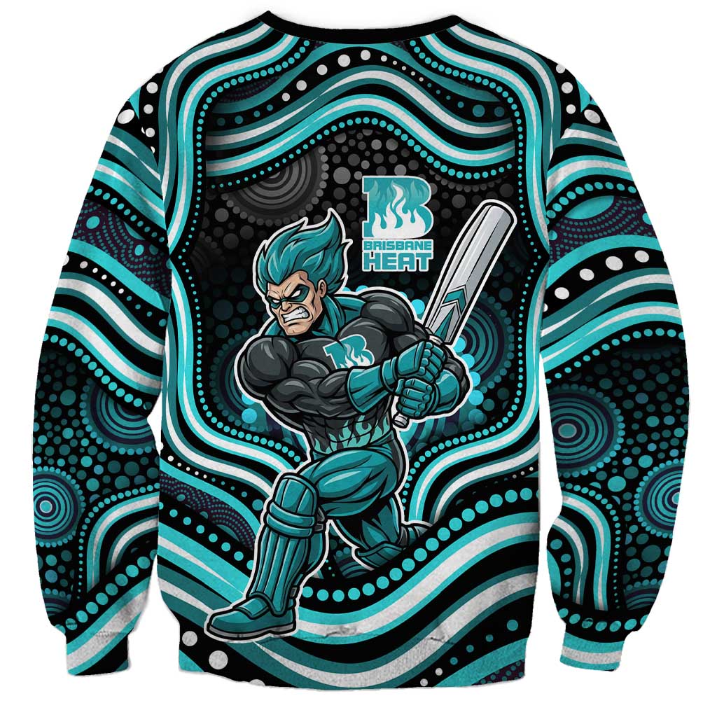 Brisbane Heat Cricket Sweatshirt Australian Cricket Mascot - Modern Indigenous Style