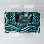 Brisbane Heat Cricket Tablecloth Australian Cricket Mascot - Modern Indigenous Style