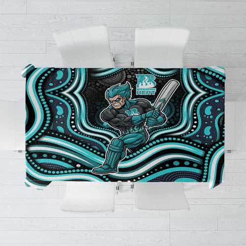 Brisbane Heat Cricket Tablecloth Australian Cricket Mascot - Modern Indigenous Style