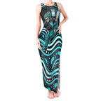 Brisbane Heat Cricket Tank Maxi Dress Australian Cricket Mascot - Modern Indigenous Style