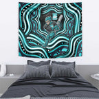 Brisbane Heat Cricket Tapestry Australian Cricket Mascot - Modern Indigenous Style
