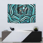 Brisbane Heat Cricket Tapestry Australian Cricket Mascot - Modern Indigenous Style