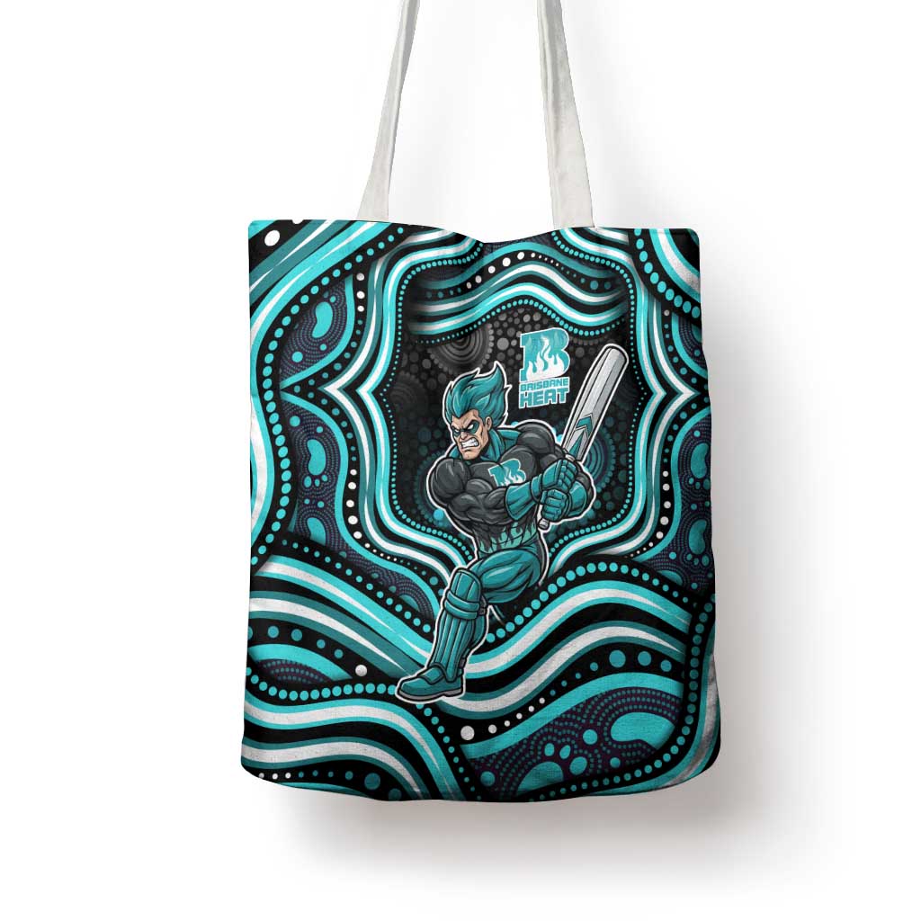 Brisbane Heat Cricket Tote Bag Australian Cricket Mascot - Modern Indigenous Style