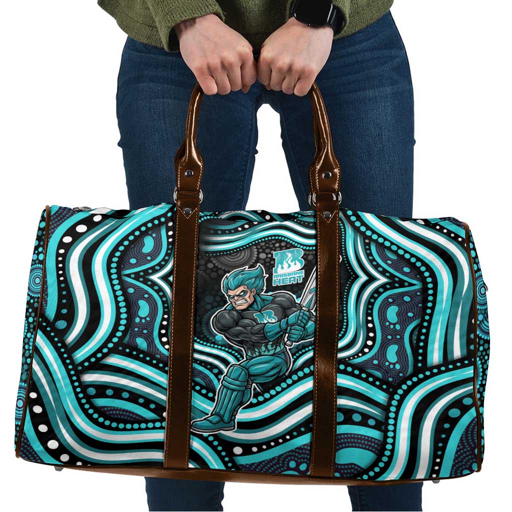 Brisbane Heat Cricket Travel Bag Australian Cricket Mascot - Modern Indigenous Style