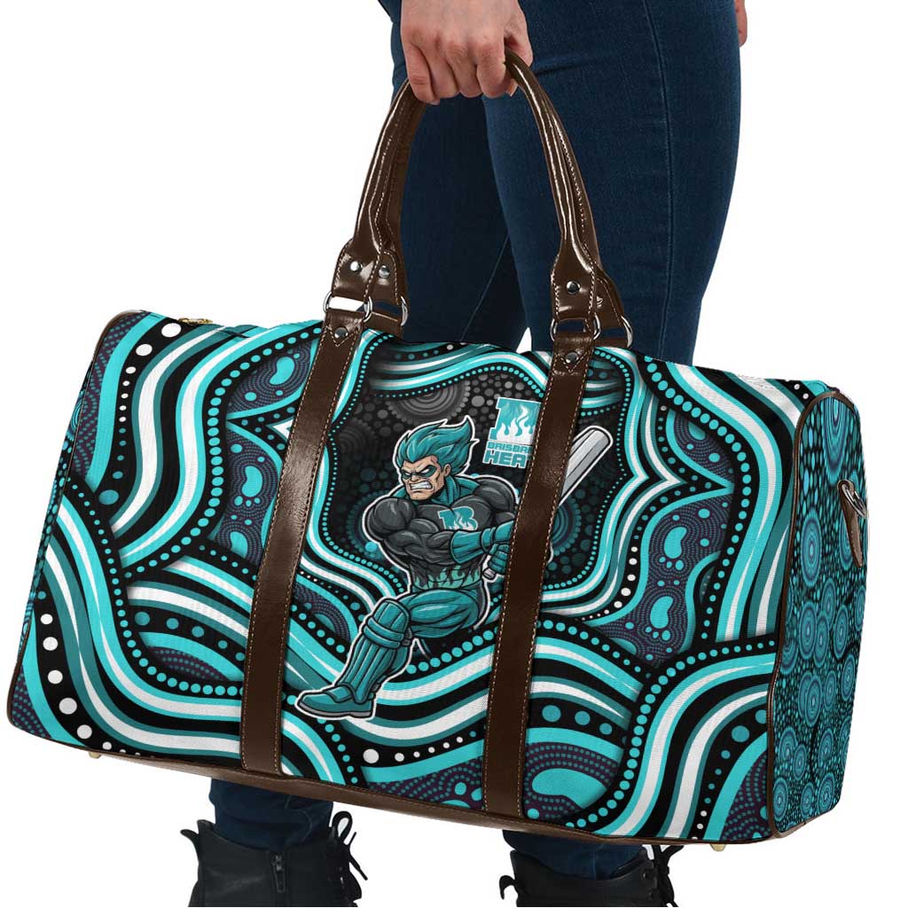 Brisbane Heat Cricket Travel Bag Australian Cricket Mascot - Modern Indigenous Style