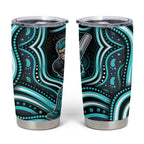 Brisbane Heat Cricket Tumbler Cup Australian Cricket Mascot - Modern Indigenous Style