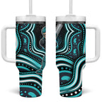 Brisbane Heat Cricket Tumbler With Handle Australian Cricket Mascot - Modern Indigenous Style