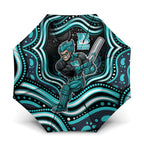 Brisbane Heat Cricket Umbrella Australian Cricket Mascot - Modern Indigenous Style