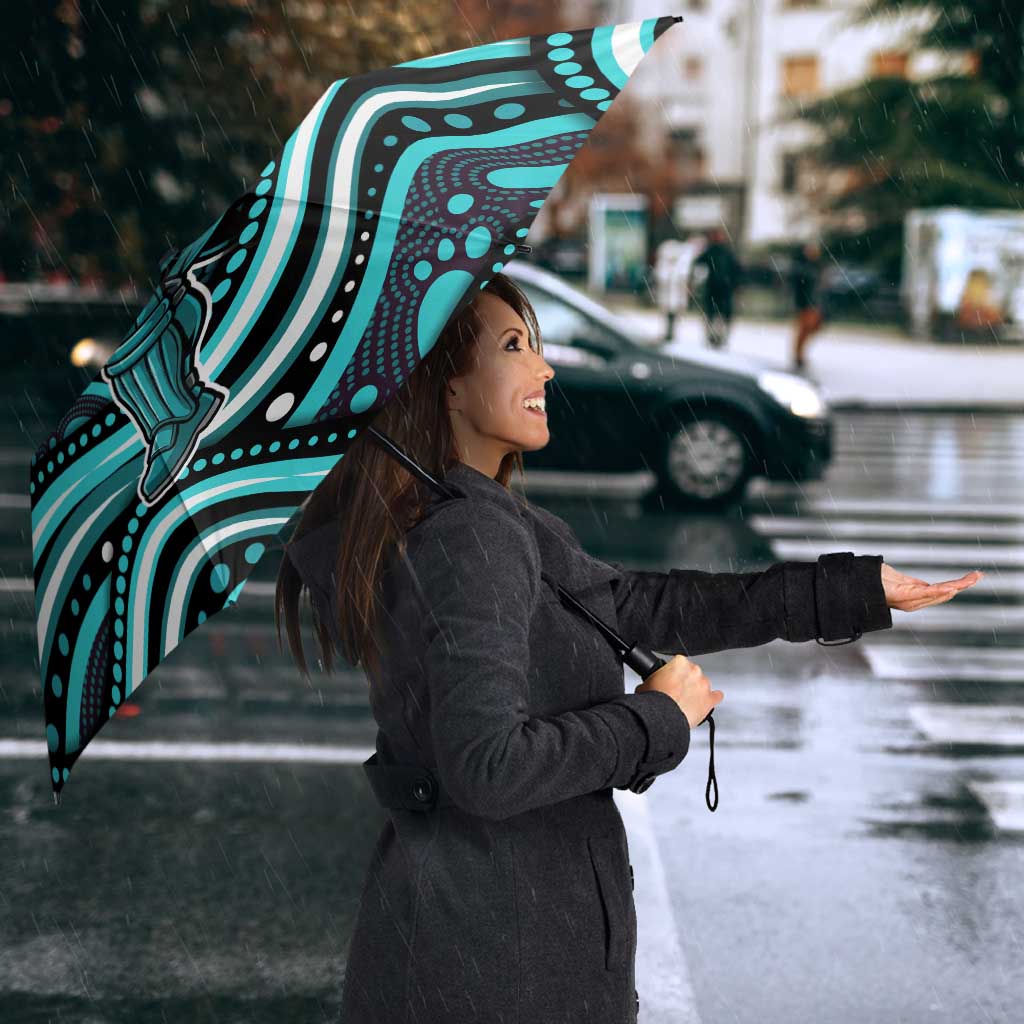 Brisbane Heat Cricket Umbrella Australian Cricket Mascot - Modern Indigenous Style