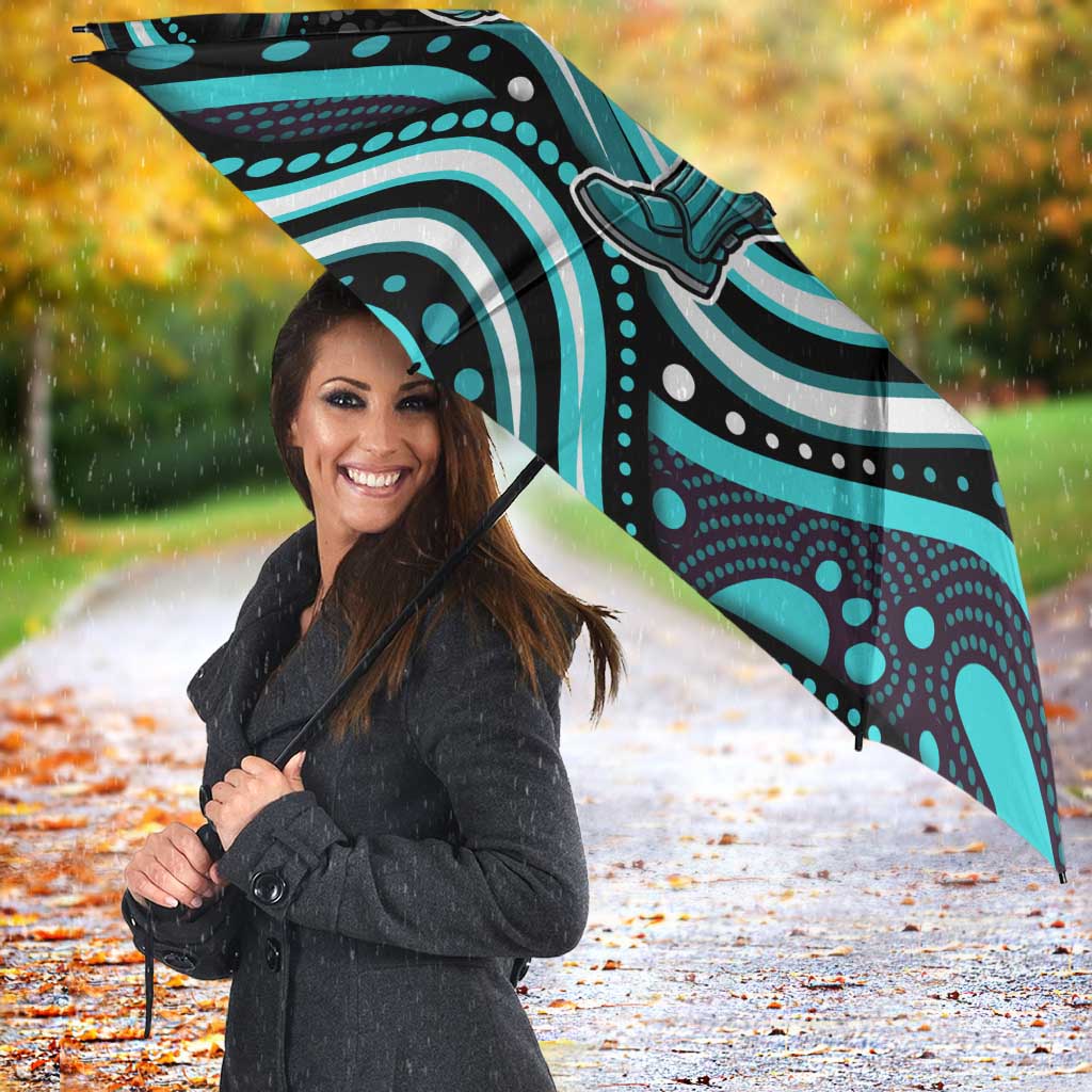 Brisbane Heat Cricket Umbrella Australian Cricket Mascot - Modern Indigenous Style