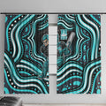 Brisbane Heat Cricket Window Curtain Australian Cricket Mascot - Modern Indigenous Style