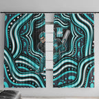 Brisbane Heat Cricket Window Curtain Australian Cricket Mascot - Modern Indigenous Style