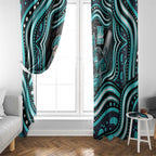 Brisbane Heat Cricket Window Curtain Australian Cricket Mascot - Modern Indigenous Style