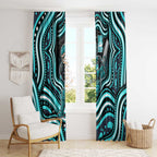 Brisbane Heat Cricket Window Curtain Australian Cricket Mascot - Modern Indigenous Style