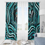 Brisbane Heat Cricket Window Curtain Australian Cricket Mascot - Modern Indigenous Style