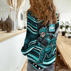 Brisbane Heat Cricket Women Casual Shirt Australian Cricket Mascot - Modern Indigenous Style