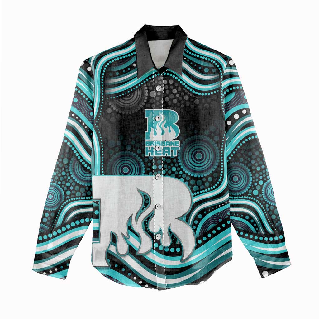 Brisbane Heat Cricket Women Casual Shirt Australian Cricket Mascot - Modern Indigenous Style