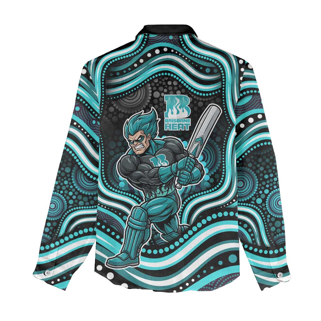 Brisbane Heat Cricket Women Casual Shirt Australian Cricket Mascot - Modern Indigenous Style