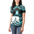 Brisbane Heat Cricket Women Polo Shirt Australian Cricket Mascot - Modern Indigenous Style